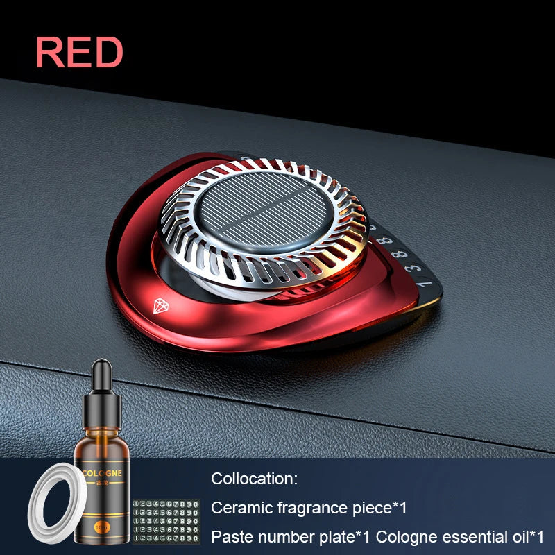 Solar Multifunction Rotary Aromatherapy Automatic Rotation To Diffuse Incense Ceramic Frafrant Flakes Essential Oil Fragrance