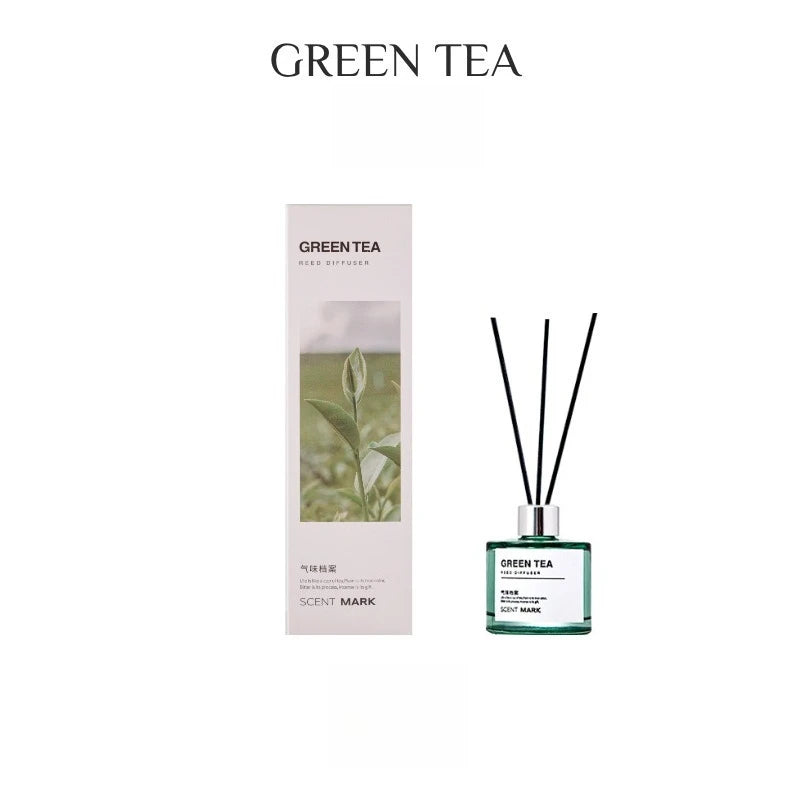 50ML Reed Diffuser Sets Lotus Jasmine Rose Oil Flameless Scent Diffuser Home Fragrance Car Air Freshener Sticks Aromatherapy