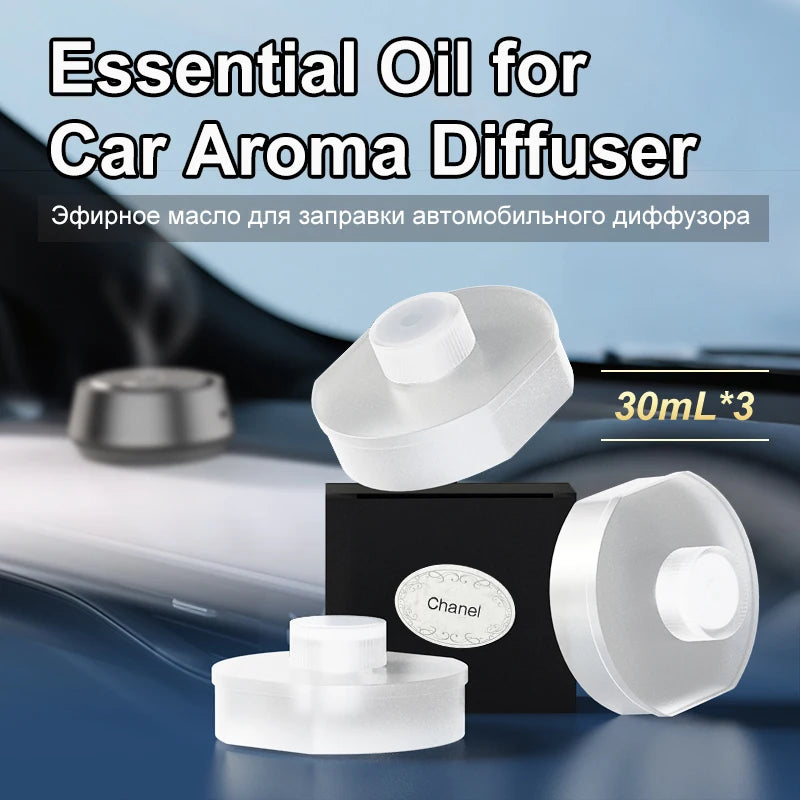 3Pcs 30ML Essential Oil Refill for Car Aromatherapy Diffuser Fresh Air Long Lasting Fragrance Multiple Scents Available