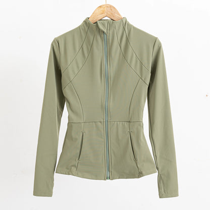 Yoga Clothes Windbreaker Women's Autumn Winter Professional Sports Jogging Cycling Long-sleeved Fitness Running Shirts Tops Gym
