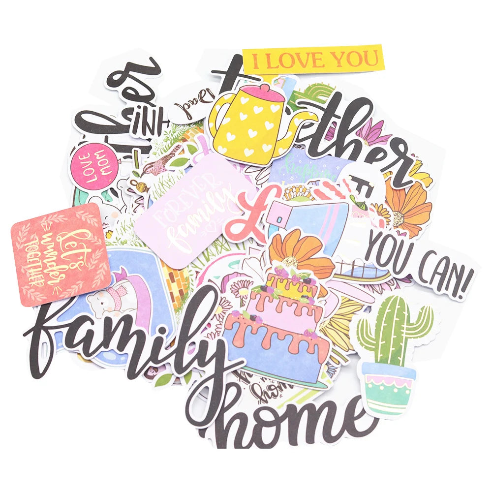Creative Path 124pcs Paper Diecuts Shapes Foil Ephemera Scrapbooking Supplies Crafts Journaling Cardmaking Embellishments
