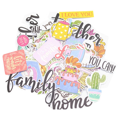 Creative Path 124pcs Paper Diecuts Shapes Foil Ephemera Scrapbooking Supplies Crafts Journaling Cardmaking Embellishments